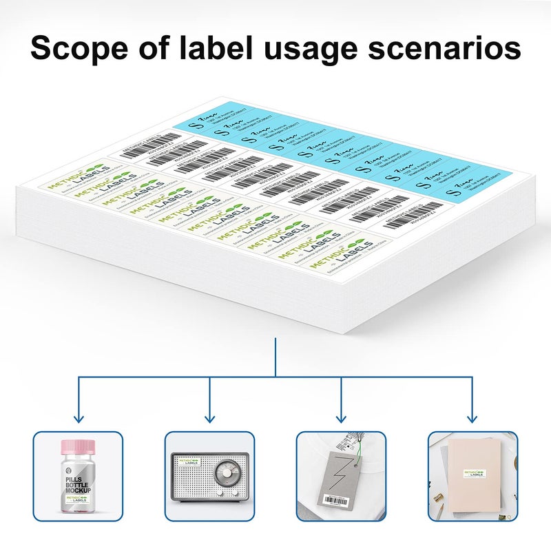 Methdic Address Labels 1" x 2-5/8" 900 Labels Sticker Paper for Laser/Ink Jet Printer Mailing Labels 8.5"Ã—11" White 30 per Sheet - Image 4