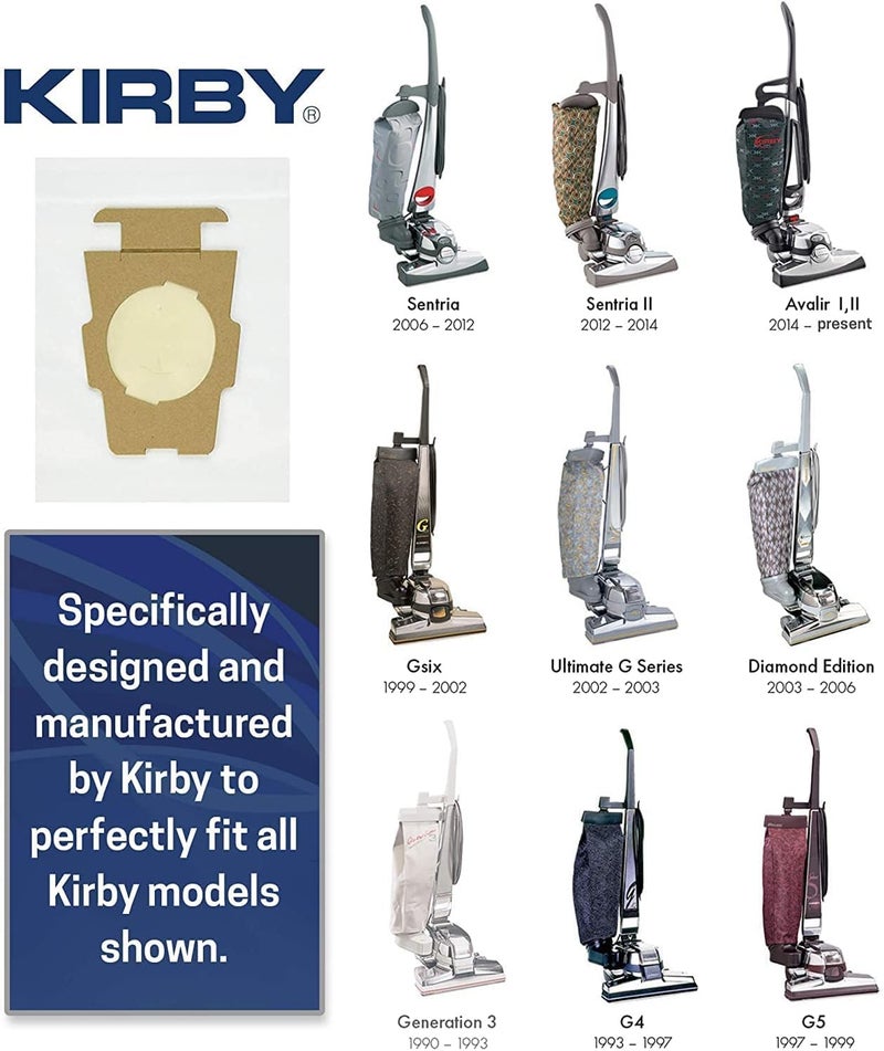 Kirby Micron Magic Plus HEPA Filter Bags 6-Pack | Part #204814 | Compatible with F-Style & Twist-Style Vacuums - Image 3