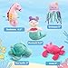 BenBen Ocean Stuffed Animal 5 Pack Small Sea Creature Plush Toys and Shell Carrying Bag Set Cute Plushies for Baby Kids Sea Turtle Octopus Mermaid Seahorse Crab Baby Shower Stocking Stuffers - Image 4