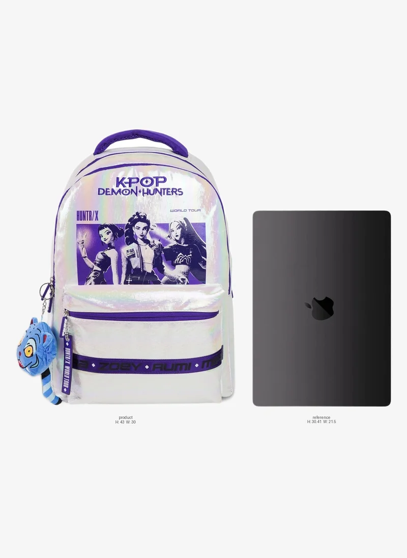 نيتفليكس Netflix K-Pop Demon Hunters Teens Backpack 18" | Fashion School Backpack | Travel & Everyday Bookbag | Water Resistant  | Girls School Bag