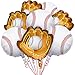 Skylety 8 Pcs Baseball Balloons Baseball Foil Glove Balloon Birthday Party Decorations 18 Inch Sports Themed Senior Night Decorations Supplies - Image 3