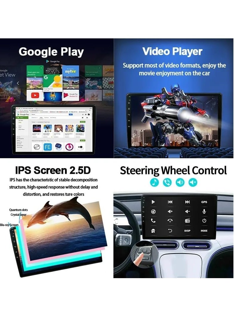 Vierex - Android Car Stereo For Mitsubishi Outlander 2005-2013 Support Apple Carplay Android Auto Wireless 4GB Ram Octa-Core Processor Fast Interface Quick Boot AHD Camera Included Bluetooth DSP USB - Image 1
