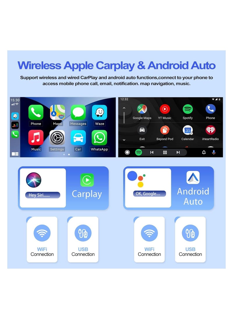 Vierex - Android Car Stereo For Mitsubishi Outlander 2005-2013 Support Apple Carplay Android Auto Wireless 4GB Ram Octa-Core Processor Fast Interface Quick Boot AHD Camera Included Bluetooth DSP USB - Image 1