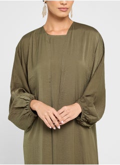 hayas closet Ruched sleeve Abaya with Sheila  - Image 4