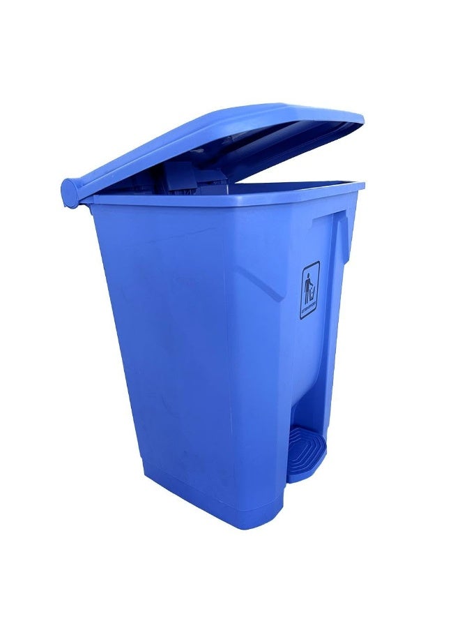 AKC Garbage Trash Can with Centre Pedal, High Density Polyethylene (HDPE) Heavy-Duty Plastic Bins (BLUE, 45 Liters)  - Image 1