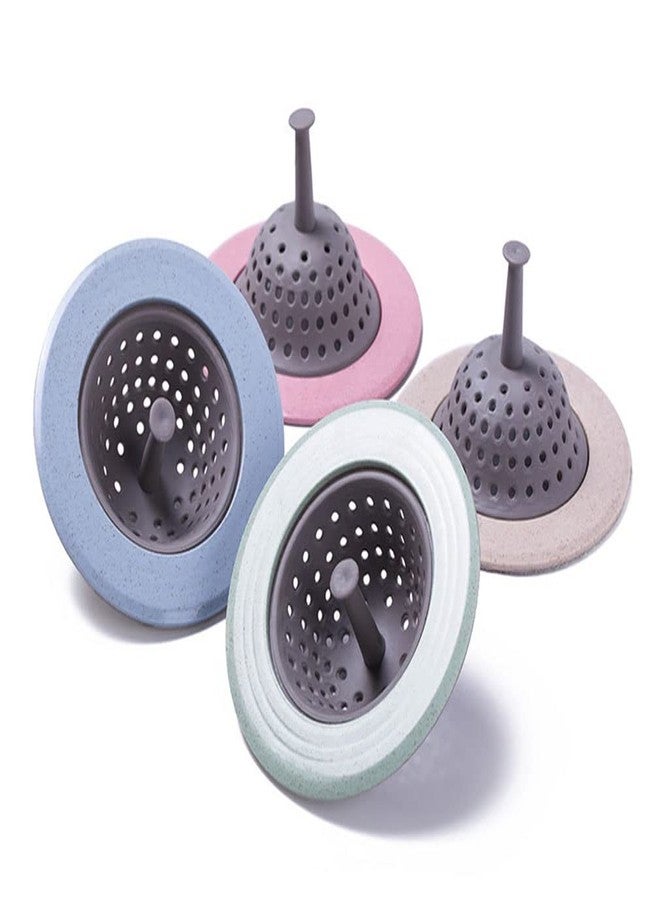JNXHON 4PCS/Set Silicone Sink strainers Good Grips Four Colors Suitable for Stainless Steel Edge 4.5 inch diameters Kitchen Sink Drain - Image 2