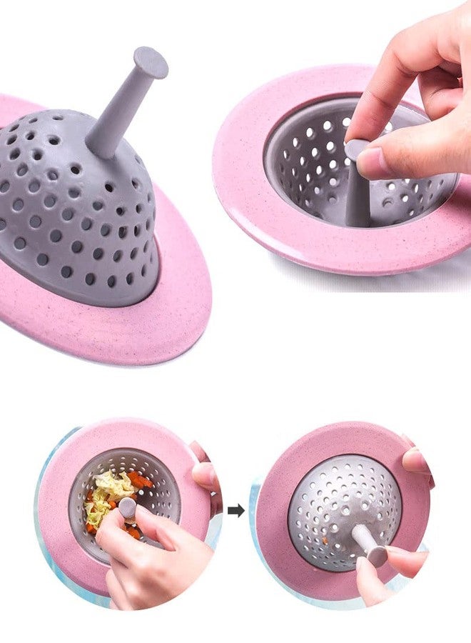 JNXHON 4PCS/Set Silicone Sink strainers Good Grips Four Colors Suitable for Stainless Steel Edge 4.5 inch diameters Kitchen Sink Drain - Image 4