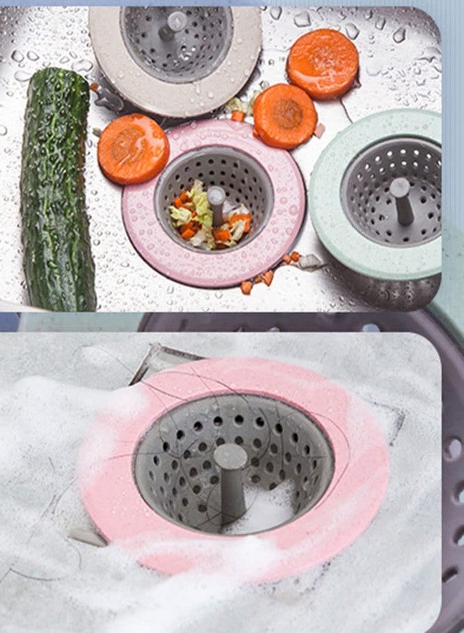 JNXHON 4PCS/Set Silicone Sink strainers Good Grips Four Colors Suitable for Stainless Steel Edge 4.5 inch diameters Kitchen Sink Drain - Image 3