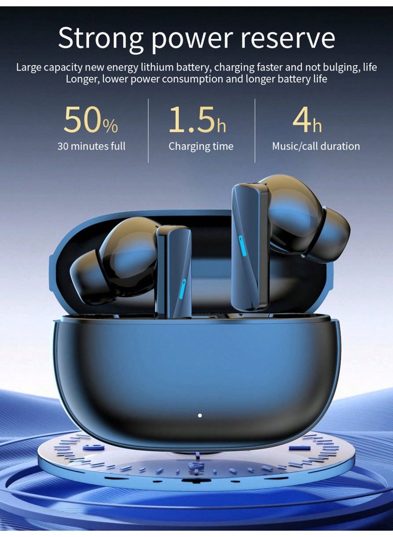 Wireless Earbuds, In-Ear True Wireless Earphones with Noise Reduction Calls, Touch Control, Compact Charging Case, Sweat Resistant Mini Earbuds for Music, Calls, Sports, Travel & Daily Use, Black - Image 5