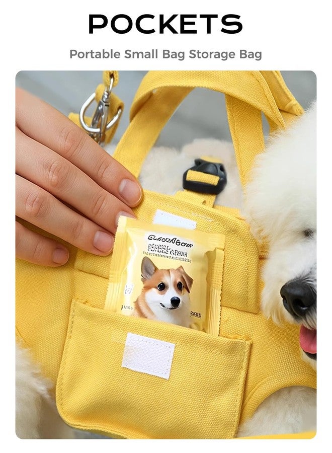 Petschee Dog Carry Sling for Small Dogs, Full Body Sling with Handle, Hands Free Shoulder Carrier for Senior Dogs Joint Injuries, Joint Injuries, Up and Down Stairs (Yellow,S, 5.5~8.8 lbs) - Image 3