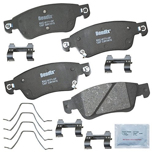 Bendix Priority1 CFC1287 Ceramic Front Brake Pads for INFINITI G35 2008-2007, G37 2013-2008, Q60 2015-2014 - Image 1