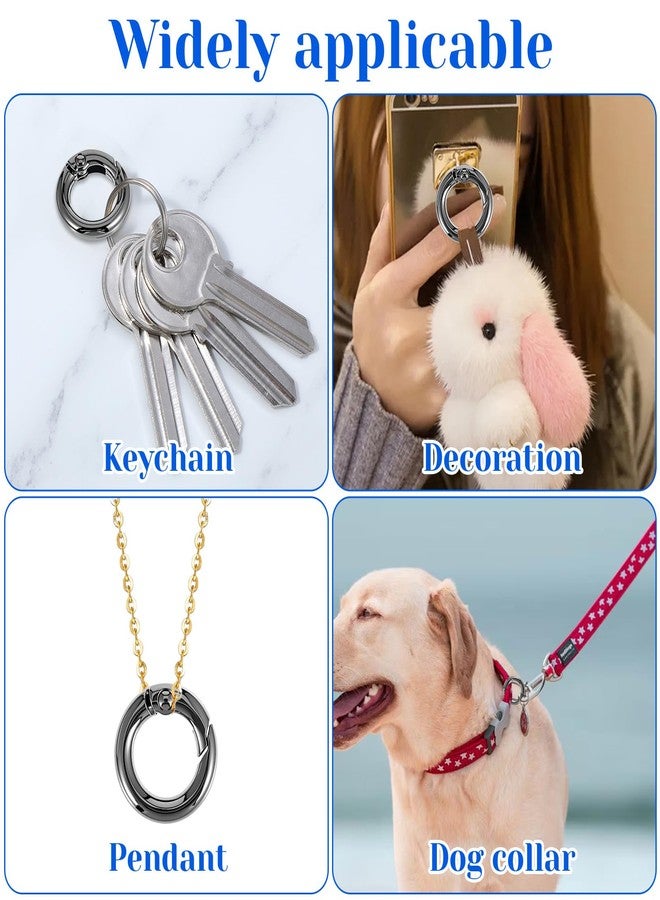 Heclia Small Spring O Ring 11mm Metal Carabiner Clips 20 Pack Round Small Key Ring for DIY Crafts Keychains, Dog Tags Backpack Zipper Locks Tool-Free Connection Chain Extenders Purse Charms Purse Clip - Image 5