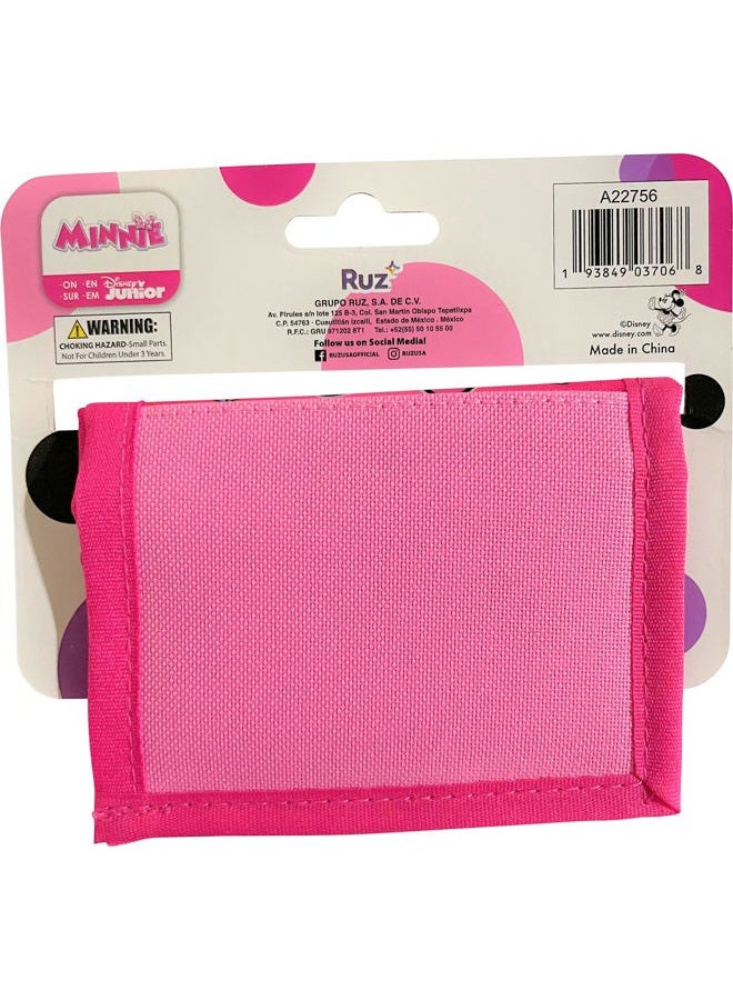 Ruz Minnie Mouse Little Girl Bifold Wallet With Zippered Pocket - Image 3