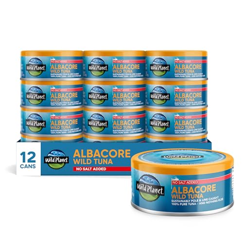 Wild Planet Wild Albacore Tuna, No Salt Added, Canned Tuna, Sustainably Wild-Caught, Non-GMO, Kosher 5 Ounce (Pack of 12), Packaging May Vary - Image 5