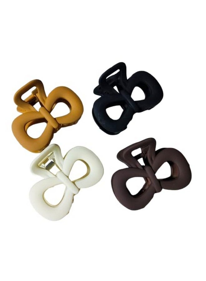 ARYANSH SHOPPE Hair Clips Matte Clutcher Gradient (MATTE BOW KNOT SHAPE CLUTCHER) Hair Claw For Girl (PACK OF 2) - Image 1