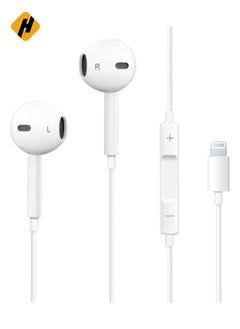 iPhone Headphones, [MFI Certified] Earphones Wired Stereo Sound Earbuds with Microphone and Volume Control, Compatible with iPhone 14/13/12/SE/11/XR/XS/X/7/7