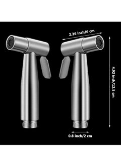 SCIENISH 2 قطعة بيديت المرحاض البخاخ رئيس الفولاذ المقاوم للصدأ المحمولة بيديت البخاخ القماش الحمام حفاضات البخاخ لتنظيف المطبخ والمرحاض - pzsku/Z52915FDA56BF3D5D519BZ/45/_/1735352726/04182dd4-a1a2-41af-9770-6938d5396b9b