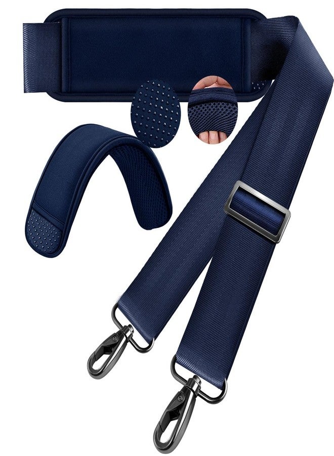Hseok 60 Inch Shoulder Strap, Ultra-Thick and Padded with Metal Swivel Hooks for Laptop Messenger and Crossbody Canvas Bags，Dark blue - Image 1