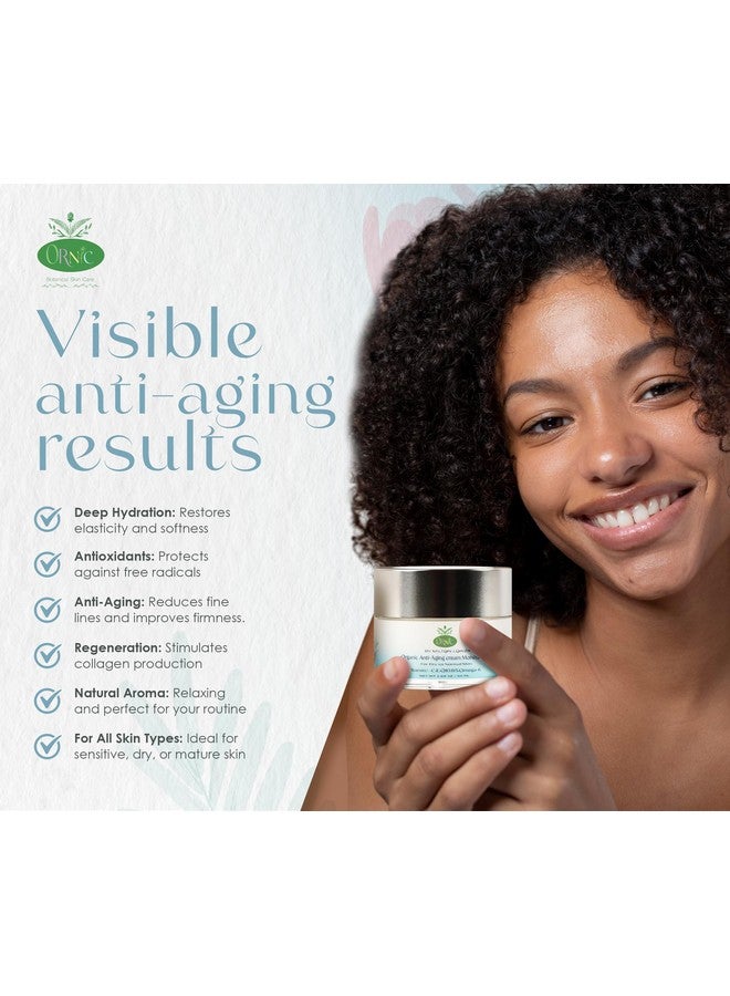 ornic Organic Anti-Aging Moisturizer - Hydrating & Rejuvenating Facial Cream for Dry Sensitive Skin - Vegan, Cruelty-Free, Natural Skincare - Nourishes, Firms & Reduces Wrinkles 50Ml - Image 4