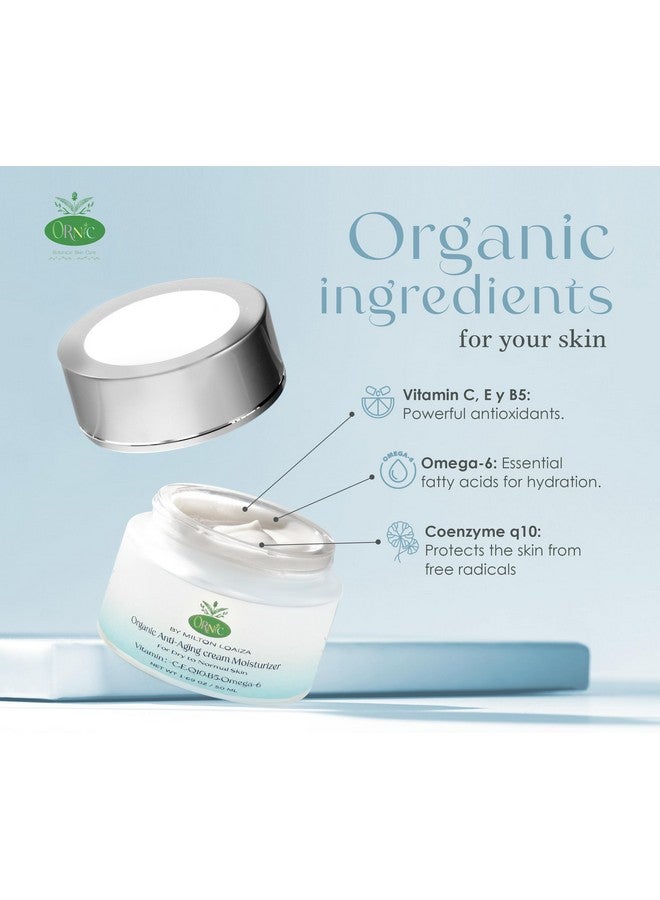 ornic Organic Anti-Aging Moisturizer - Hydrating & Rejuvenating Facial Cream for Dry Sensitive Skin - Vegan, Cruelty-Free, Natural Skincare - Nourishes, Firms & Reduces Wrinkles 50Ml - Image 3