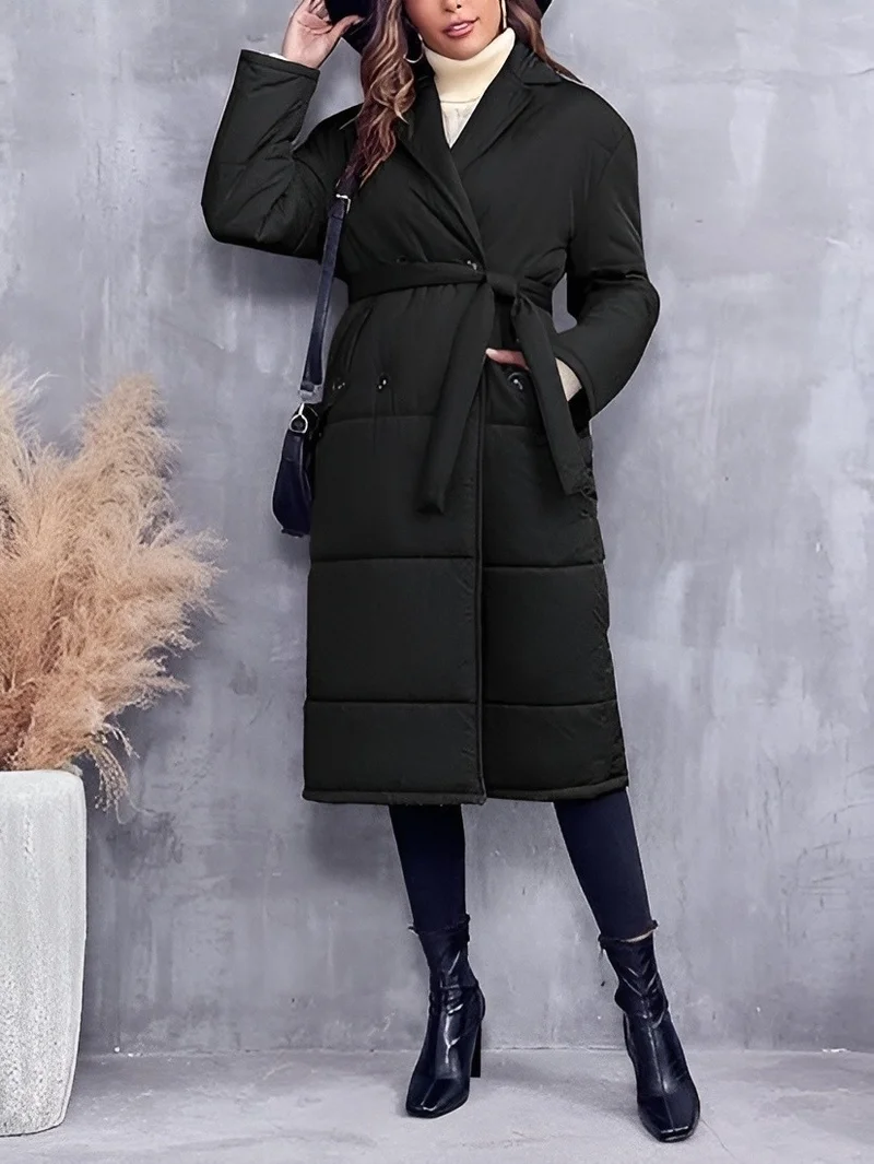 Barbora Women's Long Winter Fiber Lined Puffer Coat