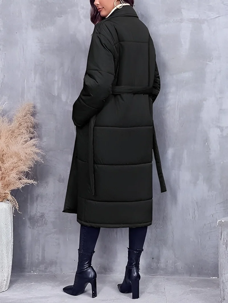 Barbora Women's Long Winter Fiber Lined Puffer Coat