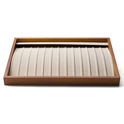 Oirlv Wood 13 Grids NecklaceBraceletPendant Display Tray Jewelry Drawer Organizer Stackable Jewelry Trays Creamywhite - Image 1