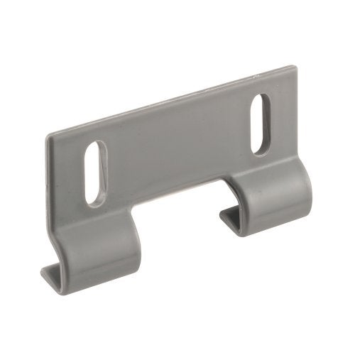 Prime-Line M 6191 Shower Door Bottom Hook Guide, 2 In. Hole Center Spacing, Plastic Construction, Gray in Color (2 Pack) - Image 1
