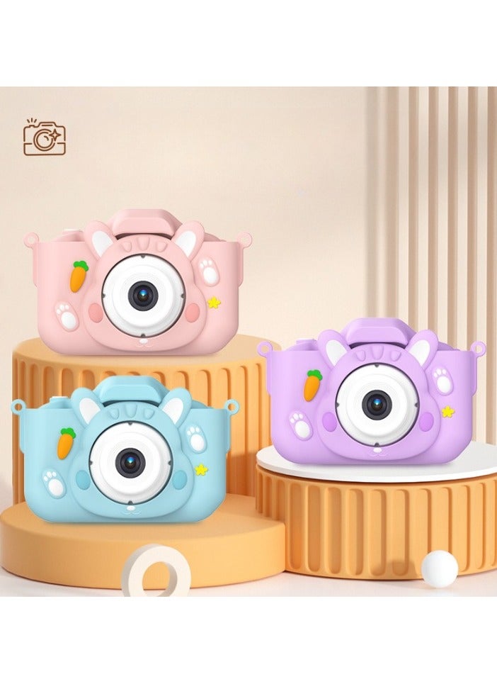 AROAQ Children's Camera Toy, HD 1080p Shockproof Children Video Camera, Anti-fall Portable Camera Toy, Multiple Functions Digital Camera,(Exclusive animal pink dual lens+32G full capacity card+card reader) - Image 4