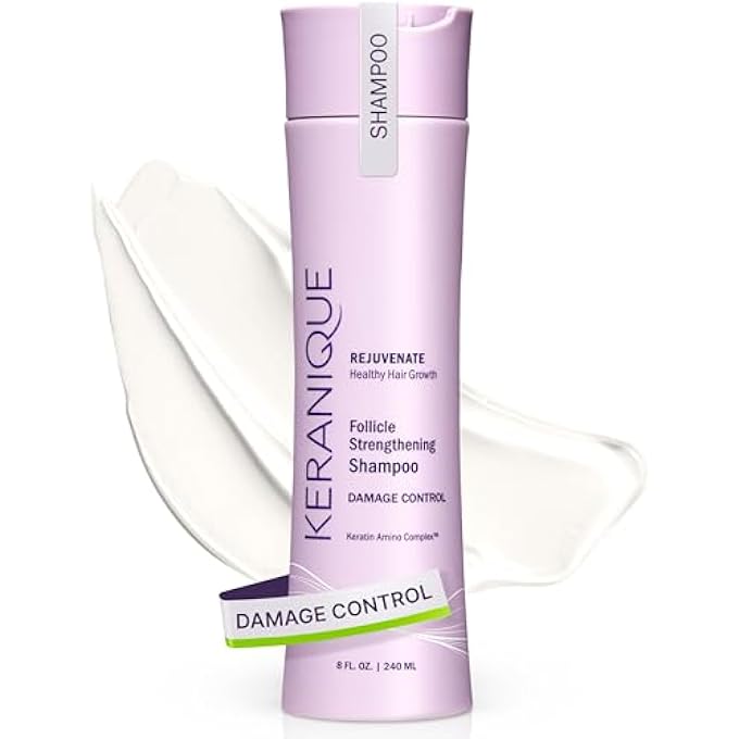 Keranique KERATIN SHAMPOO FOR DAMAGED THINNING HAIR, SULFATES/PARABENS FREE, FORMULATED TO STIMULATE SCALP TO NOURISH/REJUVENATE HAIR FOLLICLES FOR HEALTHY THICKER FULLER HAIR 8 OZ - Image 2