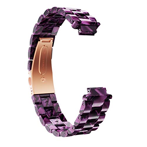 Baihui Compatible with Fitbit Inspire 2 Band/Inspire/Inspire HR Bands Women Girls, Slim Resin Watch Band Replacement Adjustable Wristband for Fitbit Inspire 2, Purple - Image 5