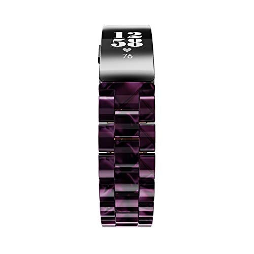 Baihui Compatible with Fitbit Inspire 2 Band/Inspire/Inspire HR Bands Women Girls, Slim Resin Watch Band Replacement Adjustable Wristband for Fitbit Inspire 2, Purple - Image 3