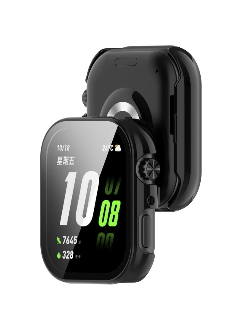 Case for Honor Connect ROSSINI 2i Hard PC + Tempered Screen Film Integrated Dust-Proof Watch Cover Compatible with Honor Connect ROSSINI 2i (Black)  - Image 4