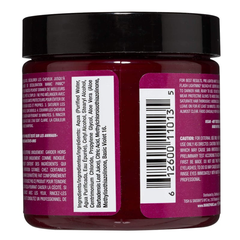 MANIC PANIC Classic Fuschia Shock Semi Permanent Hair Color - Dark Pink Hair Dye for Women & Men That Lasts 4-6 Weeks - Vegan, Ammonia & Cruelty-Free - Create & Mix Custom Shades (4oz) - Image 2