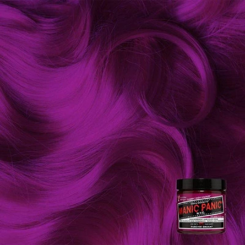 MANIC PANIC Classic Fuschia Shock Semi Permanent Hair Color - Dark Pink Hair Dye for Women & Men That Lasts 4-6 Weeks - Vegan, Ammonia & Cruelty-Free - Create & Mix Custom Shades (4oz) - Image 4