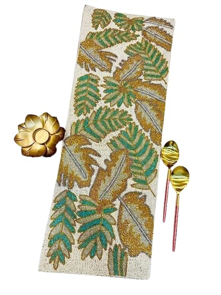 AIVIK Premium Handcraf Beautiful Beaded Table Runner Craftsmanship 13 36 Inch BR007 - Image 5
