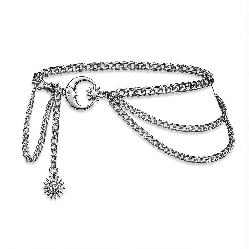 Moon Sun Layered Waist Chain for Party Daily Street Outfits - Image 2