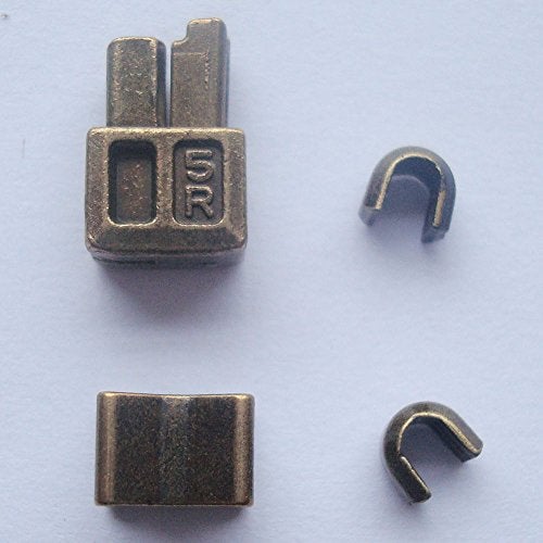 5Afashion 2 sets bronze #5 metal zipper head box zipper resucue slider zipper pull replacements zipper sliders retainer insertion pin easy for zipper repair kit - Image 4