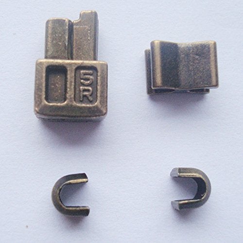 5Afashion 2 sets bronze #5 metal zipper head box zipper resucue slider zipper pull replacements zipper sliders retainer insertion pin easy for zipper repair kit - Image 5