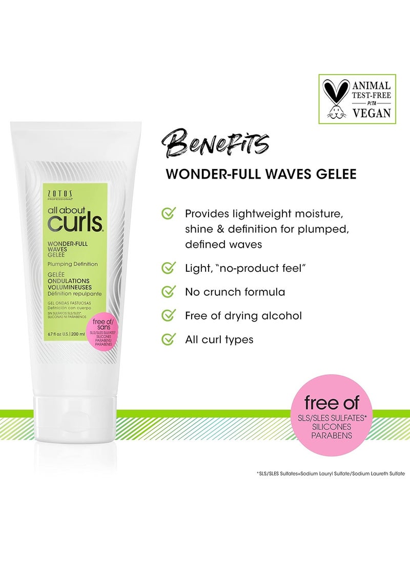 ALL ABOUT CURLS - ALL ABOUT CURLS Wonder-Full Waves Gelee | Plumping Definition | Define, Moisturize, De-Frizz | All Curly Hair Types - Image 1