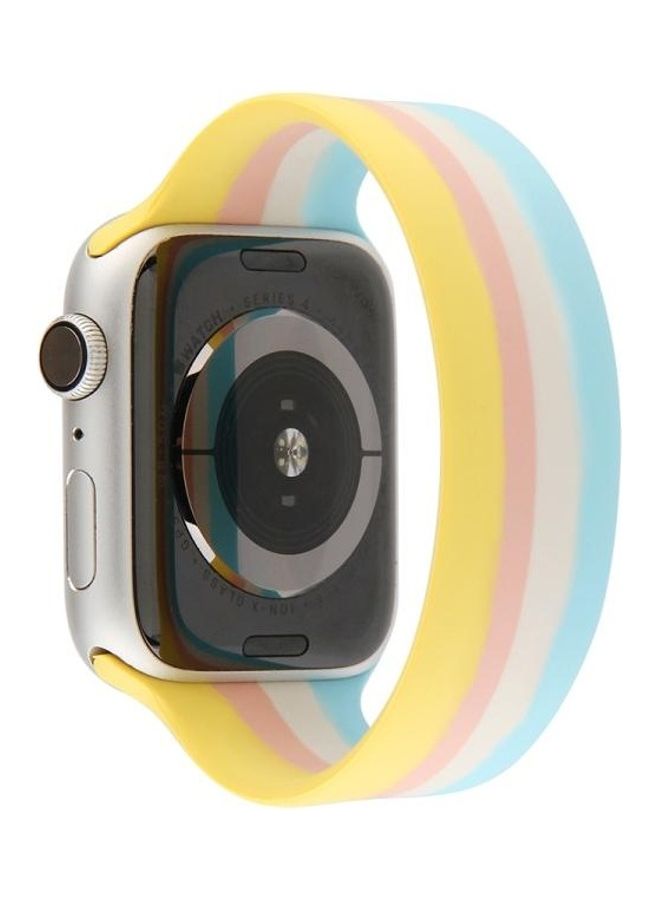 NIBEMINENT Rainbow Watchband For Apple Watch Series 7 45mm/6 & SE 5 4 44mm/3 2 1 42mm Multicolour - Image 3