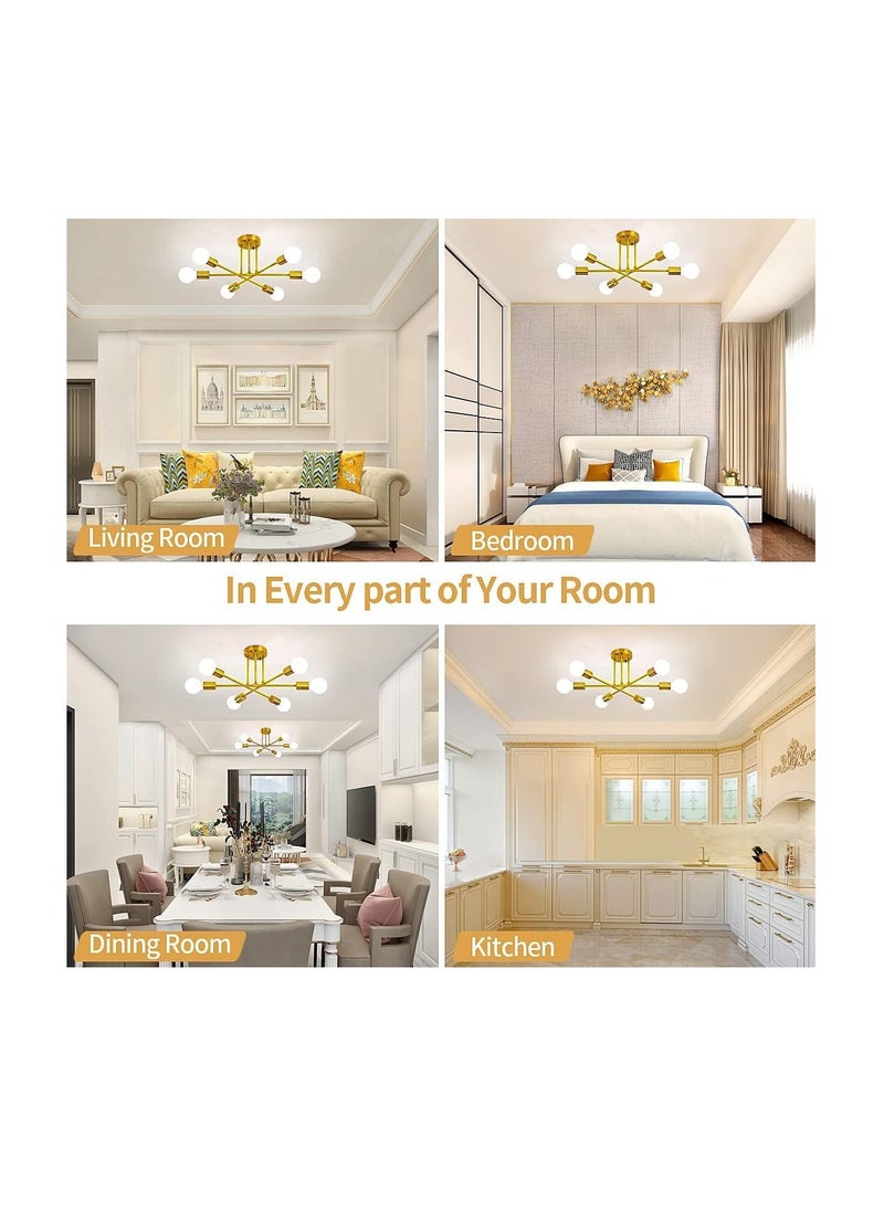 SUN SHINE Modern Sputnik Chandelier Ceiling Light  - Image 1