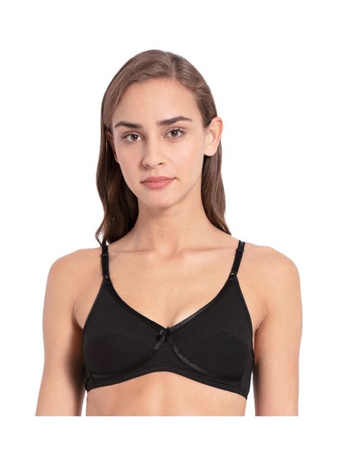 Jockey 1242 Women Wire free Non Padded Super Combed Cotton Elastane Stretch Medium Coverage Cross Over Everyday Bra with Adjustable Straps