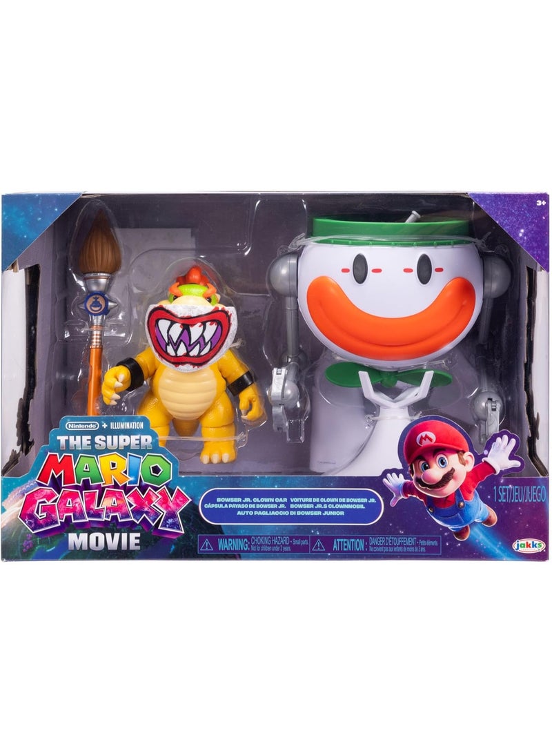 Nintendo The Super Mario Galaxy Movie - Bowser Jr. 5" with Clown Car, Brush and Revealable Stickers with Water - Image 2