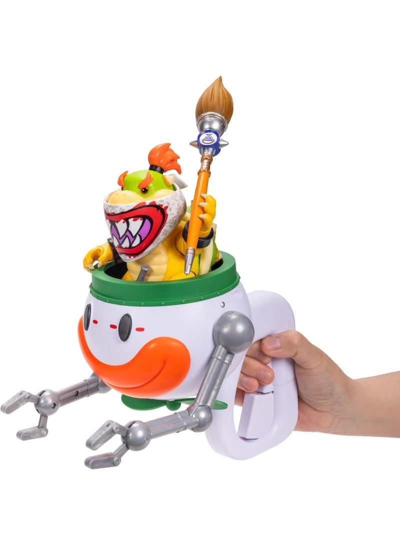 Nintendo The Super Mario Galaxy Movie - Bowser Jr. 5" with Clown Car, Brush and Revealable Stickers with Water - Image 5