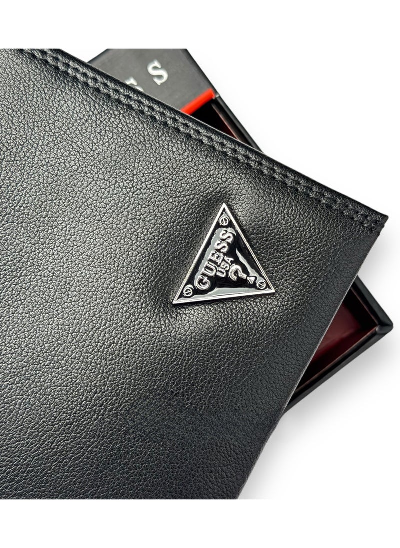 GUESS - Guess Wallet For Men Leather,Black. - Image 1
