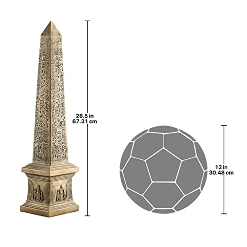 Design Toscano 26.5 in. Golden Obelisk of Ancient Egypt Statue - Image 3