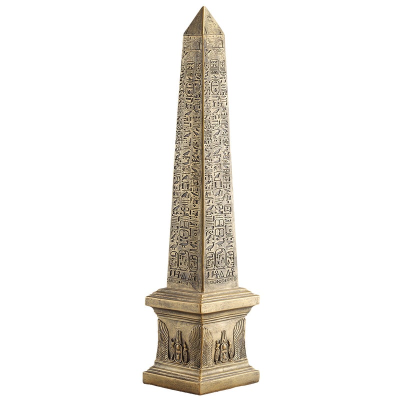 Design Toscano 26.5 in. Golden Obelisk of Ancient Egypt Statue - Image 4