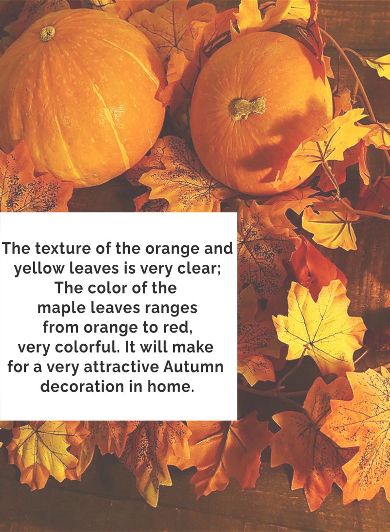 توشيونيكس 240CM مابل ليف جارلاند أوراق معلقة فحص اللبلاب فاين نباتات اصطناعية الخريف أوراق الشجر ديكور للمنزل حديقة الزفاف الموقد شرفة حفلات المهرجانات الفناء الخلفي الجدار في الهواء الطلق الديكور - Image 5