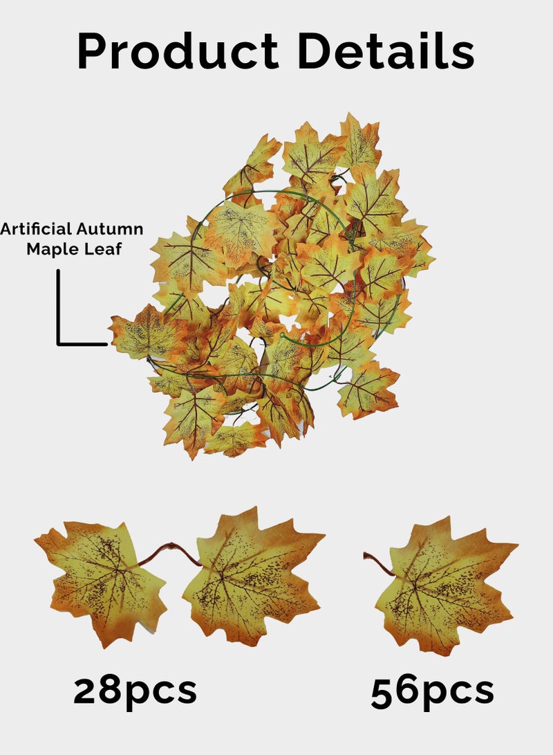 توشيونيكس 240CM مابل ليف جارلاند أوراق معلقة فحص اللبلاب فاين نباتات اصطناعية الخريف أوراق الشجر ديكور للمنزل حديقة الزفاف الموقد شرفة حفلات المهرجانات الفناء الخلفي الجدار في الهواء الطلق الديكور - Image 2